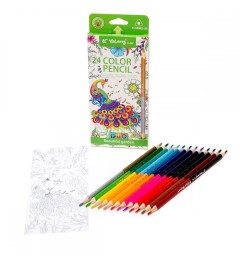 Գունավոր երկկողմանի մատիտներ Yalong 24 գույն