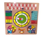 Փայտե օրացույց ժամացույցով փոքր