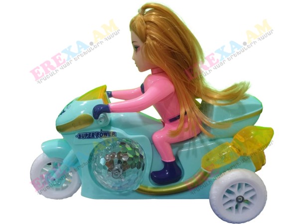 Խաղալիք մոտոցիկլետ տիկնիկով