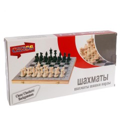 Շախմատ 3-ը 1-ում մոխրագույն դաշտ