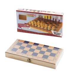 Շախմատ փայտե տուփը բաց տեղով